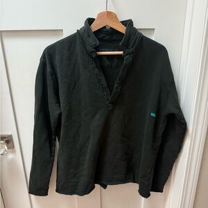 Frank & Eileen NWOT Triple Fleece Patrick popover henley dark green med